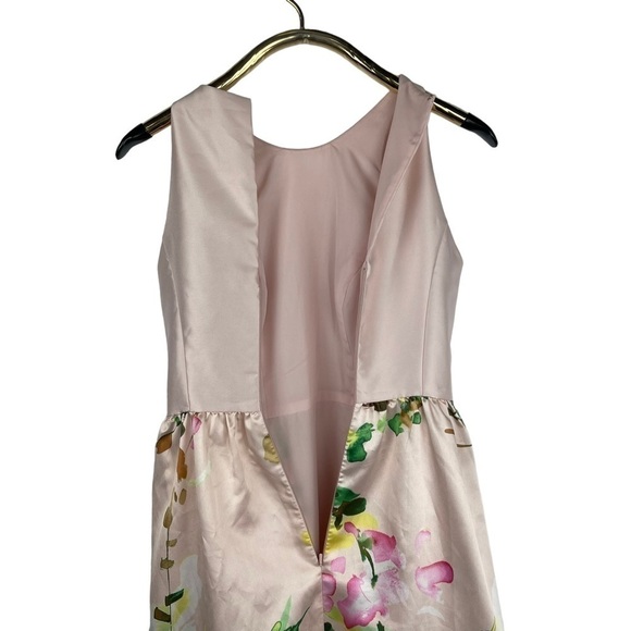 ALFRED SUNG BLUSH BOUQUET SLEEVELESS FLORAL SKIRT MAXI POCKETS BRIDESMAID DRESS - Picture 11 of 14